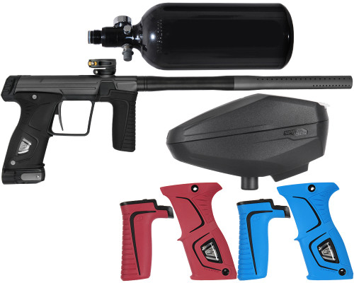 Planet Eclipse Gtek 170R Madness Paintball Gun Package w/ Loader, Grip Kit & Tank - Grey Body