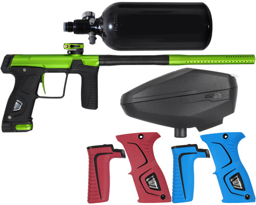 Planet Eclipse Gtek 170R Madness Paintball Gun Package w/ Loader, Grip Kit & Tank - Sour Apple Body