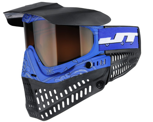 JT ProFlex Paintball Mask - Bandana Blue w/ 1 Lens