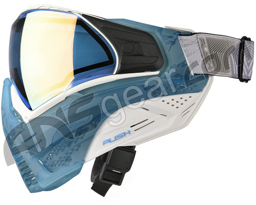 Push Unite Paintball Mask - Translucent Blue w/ Chrome Blue Lens