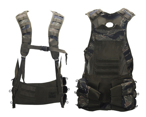 Valken V-Tac Bravo Paintball Vest - Tiger Stripe - S/M (ZYX-1116)