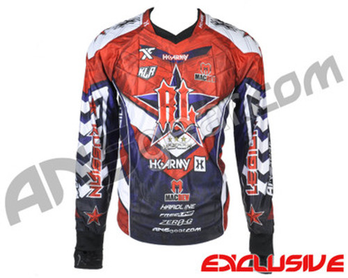 HK Army 2017 Russian Legion Hardline Paintball Jersey - Blue/Red - Medium (ZYX-1299)