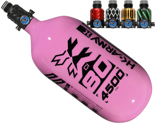 HK Army Aerolite "Extra Lite" Air System w/ Elite Pro Adjustable Regulator - 80/4500 - Rush Neon Pink