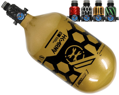HK Army Aerolite "Extra Lite" Air System w/ Elite Pro Adjustable Regulator - 68/4500 - Hex Gold/Black