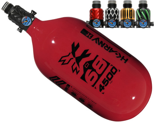 HK Army Aerolite "Extra Lite" Air System w/ Elite Pro Adjustable Regulator - 68/4500 - Rush Red/Black