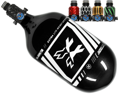 HK Army Aerolite "Extra Lite" Air System w/ Elite Pro Adjustable Regulator - 68/4500 - Slash Metallic Black/White