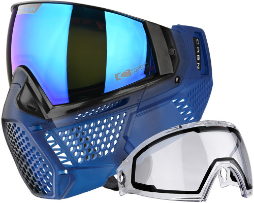 Carbon CRBN Zero Pro Paintball Mask (More Coverage) - Fade Indigo