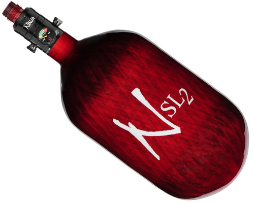 Ninja SL2 Carbon Fiber Air Tank - 68/4500 w/ Pro V3 Regulator - Red