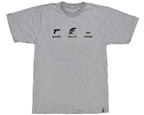 Enola Gaye Destroy T-Shirt - Grey - XL (ZYX-2068)
