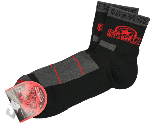 GI Sportz Low Level Compression Socks - Black (Size 8.5-10) (One Pair)