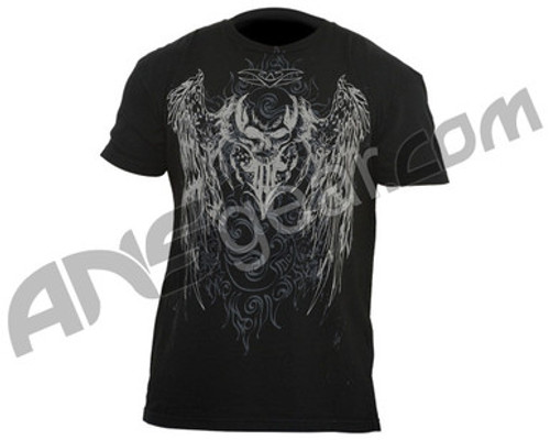 2010 Valken Paintball Black Skulls T-Shirt - Black - Small (ZYX-2117)