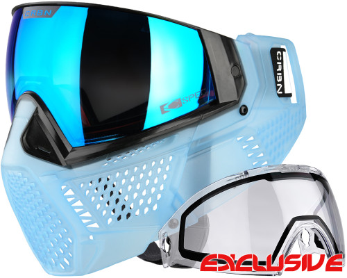 Carbon CRBN Zero Pro Paintball Mask (More Coverage) - Sky Blue