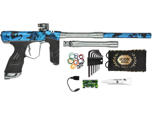 Dye DSR+ Icon Paintball Gun - PGA Shattered Cyan