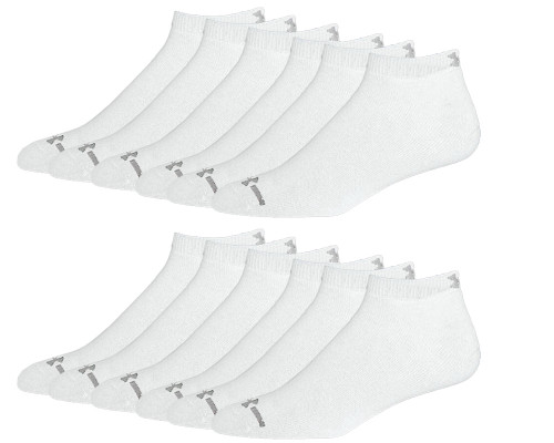 Under Armour Charged No Show Socks - White - XL - 6 Pairs (ZYX-2561)