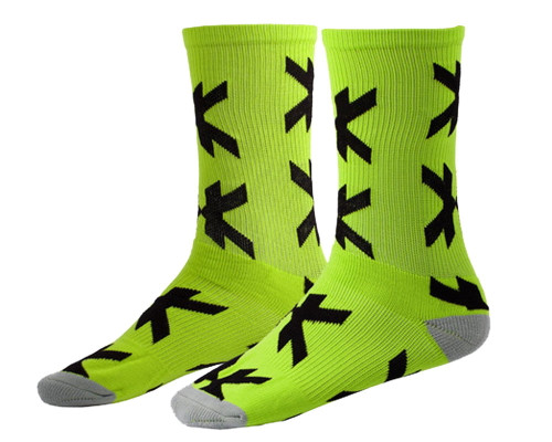 HK Army Optic Speed Socks - Neon Green/Black - Large (ZYX-2572)