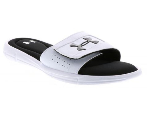 Under Armour Ignite Slide Sandals - White/Black (100) - Size 14 (ZYX-2658)