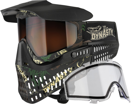 JT ProFlex Paintball Mask - LE Dynasty Dragon Camo w/ 2 Lenses