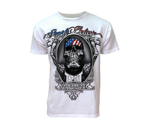 Tapout T-Shirt Chael Sonnen American Gangster - White - Small (ZYX-2933)