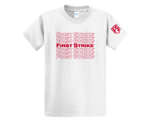 First Strike T-Shirt - White w/ Red - X-Large (ZYX-3107)