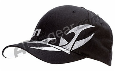 2010 Valken Flex Fit Scooter Hat - Black/Silver - Small/Medium (ZYX-3137)