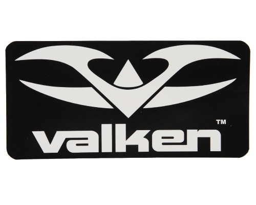 Valken Logo Sticker - White on Black (ZYX-3205)
