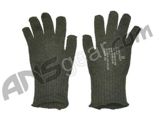 Wool/Nylon Glove Inserts - Olive - Size 5 (ZYX-3269)