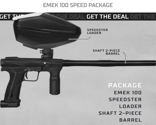 Planet Eclipse EMEK 100 Mechanical Speed Paintball Gun Package Kit - Black