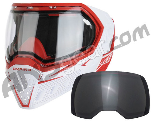 Empire EVS Paintball Mask w/ FREE Additional Smoke Lens - White/Red (ZYX-3324)