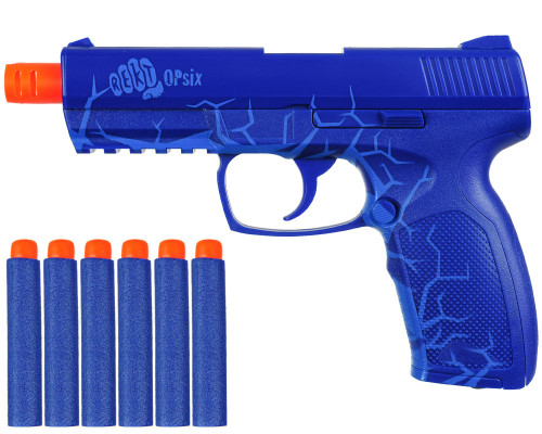 REKT OPSIX CO2 Powered Foam Dart Pistol - Blue (2278701) (ZYX-3285)