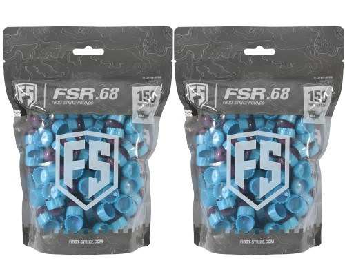 First Strike FSR Paintballs 300 Count - Sky Blue Shell - Pink Fill
