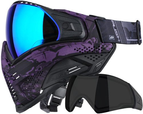 Push Unite XL Paintball Mask w/ Free Additional Smoke Lens - Purple Haze Camo