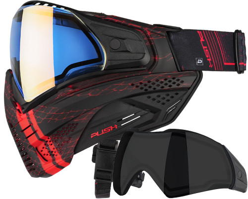 Push Unite Paintball Mask w/ Free Additional Smoke Lens - VPR Red