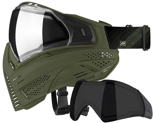 Push Unite Basic Paintball Mask w/ Free Additional Smoke Lens - Olive