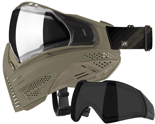 Push Unite Basic Paintball Mask w/ Free Additional Smoke Lens - Tan
