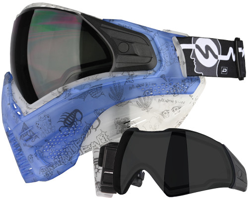 Push Unite Paintball Mask w/ Free Additional Smoke Lens - Blue We Are Brain Dead Collaboration