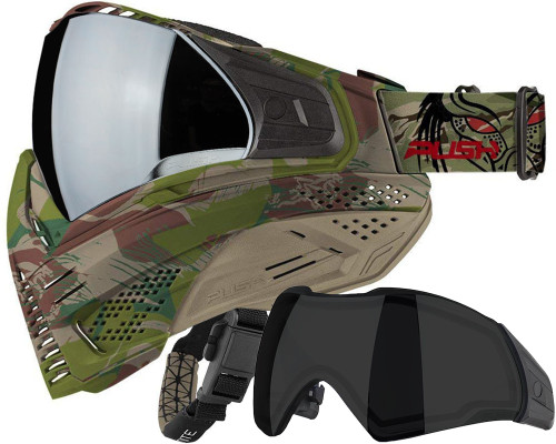 Push Unite Paintball Mask w/ Free Additional Smoke Lens - Predator Camo