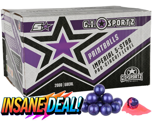 GI Sportz 5 Star 2,000 Round Paintball Case - Nuclear Pink Fill ( .68 Caliber )