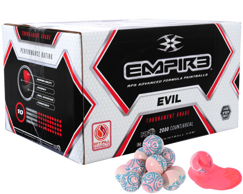 Empire Evil 2,000 Round Paintball Case - White/White Shell w/ Super Pink Fill ( .68 Caliber ) (03612)