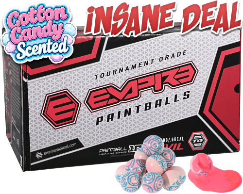Empire Evil 2,000 Round Paintball Case - White/White Shell w/ Super Pink Fill ( .68 Caliber )