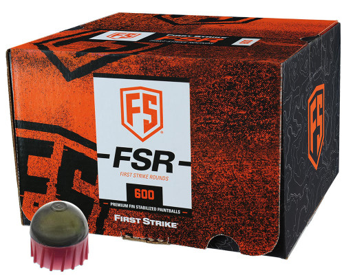 First Strike FSR Paintballs 600 Count - Smoke/Fire Red Shell - Yellow Fill