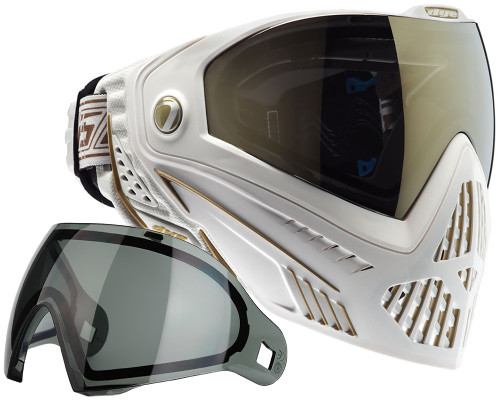 Dye i5 2.0 Paintball Mask/Goggle w/ Additional Lens - White Gold