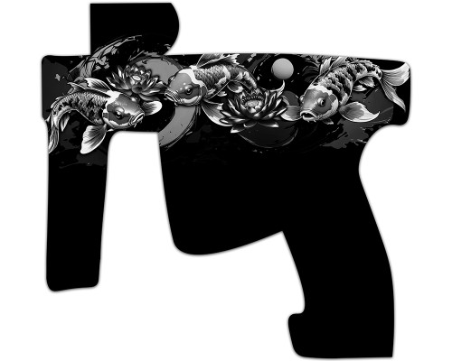 Laser Engraved Gun Design - Koi