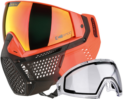 Carbon CRBN Zero Pro Paintball Mask (More Coverage) - Blaze