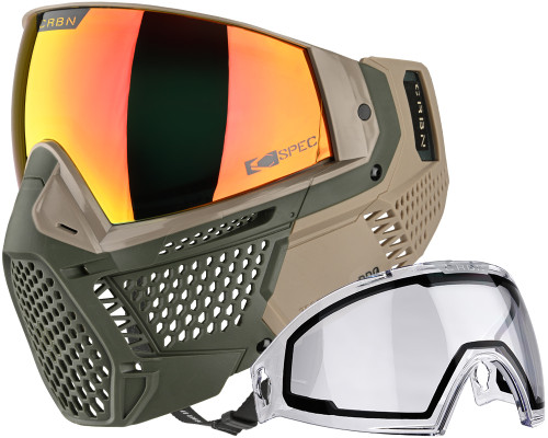 Carbon CRBN Zero Pro Paintball Mask (More Coverage) - Safari