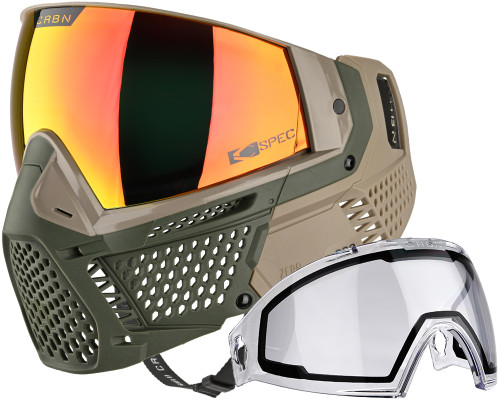 Carbon CRBN Zero Pro Paintball Mask (Less Coverage) - Safari