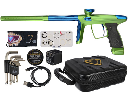 DLX Luxe TM40 Paintball Gun - Dust Green/Polished Blue