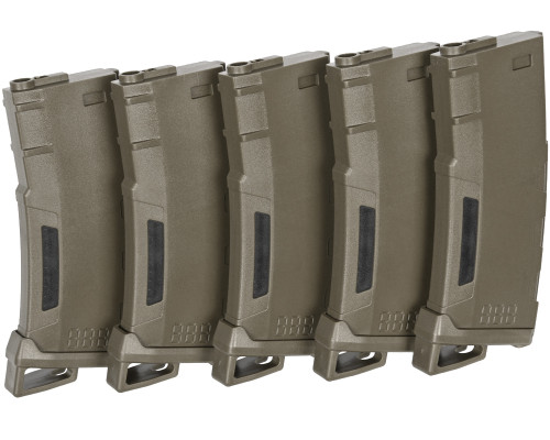 Lancer Tactical 130 Round High Speed Mid-Cap Magazine (5 Pack) - Tan (LT-MIDMAG-HST-5P)