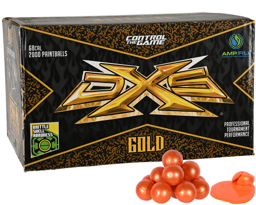 DXS Gold 2,000 Round Paintball Case - Orange Fill ( .68 Caliber )