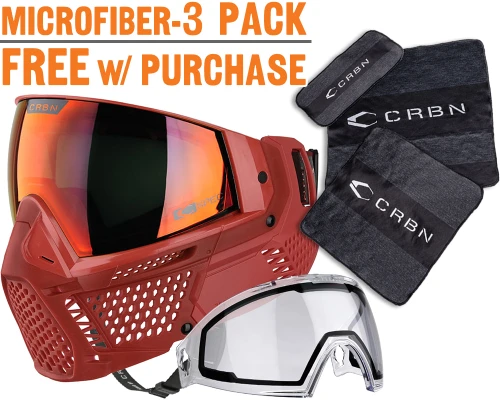 Carbon CRBN Zero Pro Paintball Mask (Less Coverage) - Cardinal