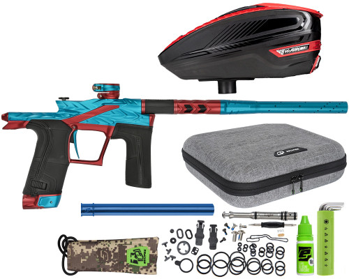 HK Army Fossil Eclipse LV2 Paintball Gun w/ Free TFX 3 Loader - Teal/Red